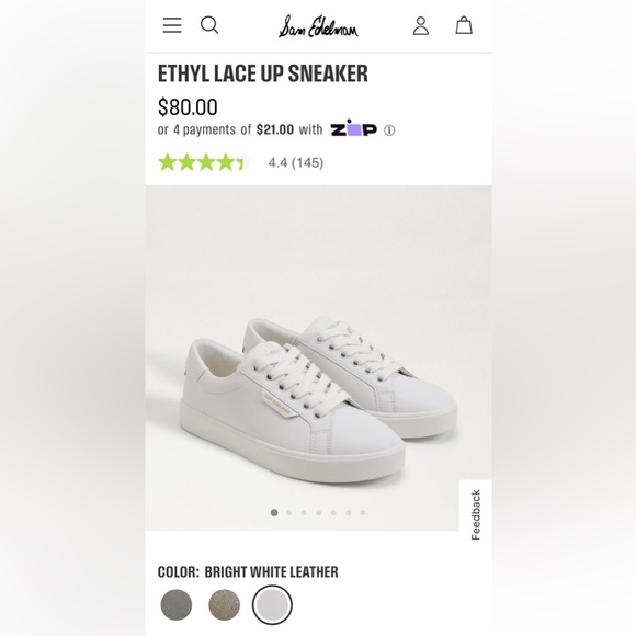 Sam Edelman Ethyl Lace Cup Sneaker - Picture 4 of 13